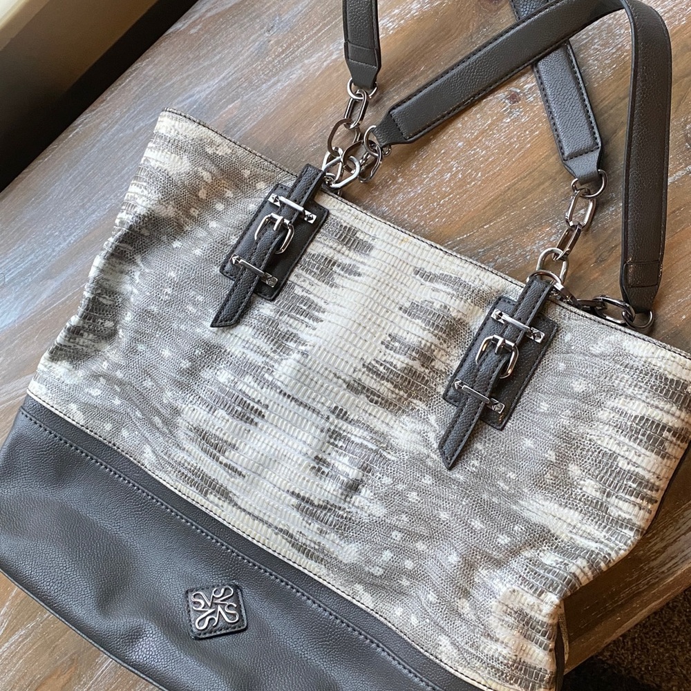 SIMPLY VERA VERA WANG DOUBLE HANDLE TOTE BAG ~ Medium Purse